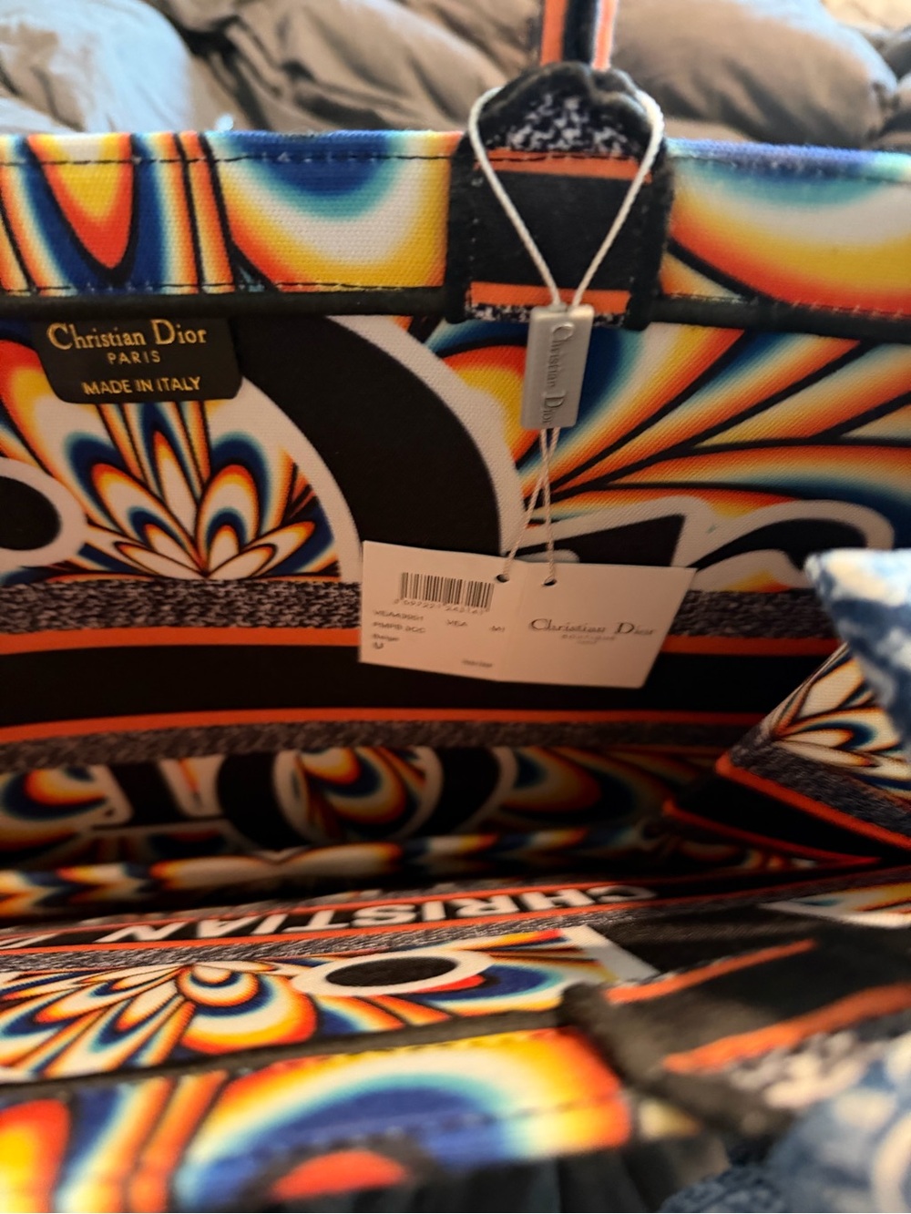 Chr*st*an Di*r Multicolor Patterned Book Tote - Picture 2 of 8
